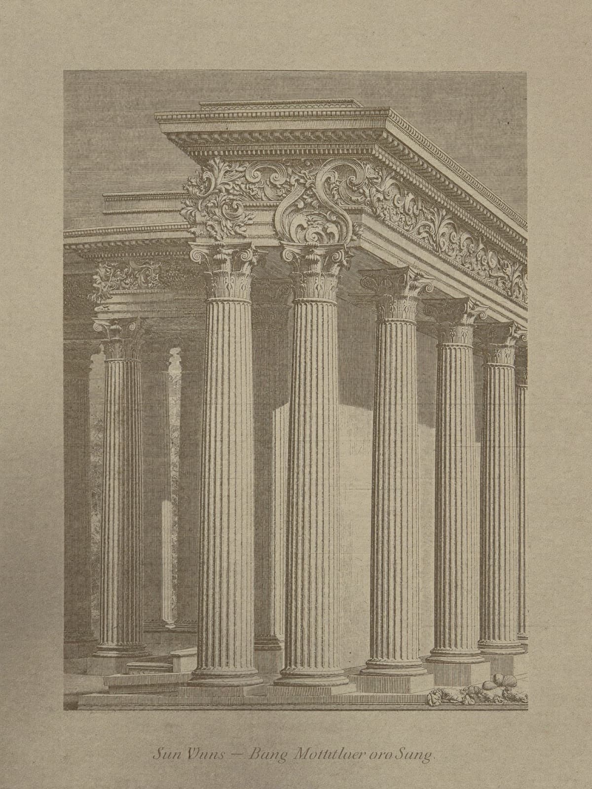 Classical architectural columns in a restrained editorial photograph